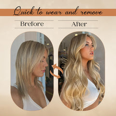 Forede double-weft balayage blonde close-up for natural blending