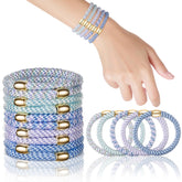 Forenee hair ties blue sky packaging shows a 10-piece set for thick hair styling versatility