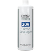 ForPro Expert 20V Creme Developer bottle application for smooth color mixing and even lift.