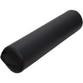 ForPro Full Round Bolster Pillow black front view supports back and neck