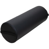 ForPro Professional Collection jumbo round bolster pillow side view shows ergonomic support for back and neck