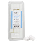 ForPro mini buffing block white close-up for nail prep before polish