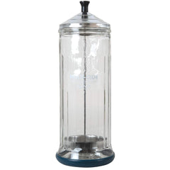 ForPro Multi-Cide tall glass jar close-up of glass and stainless-steel cap for durability