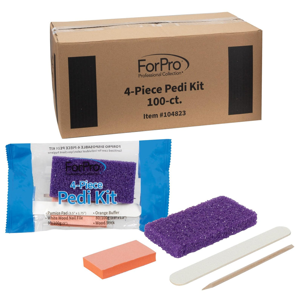 ForPro Pedi Kit wood file 5-inch for precise nail shaping during pedicures