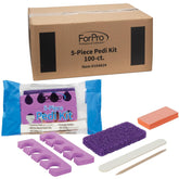 ForPro Pedi Kit wood file 80/100 grit for precise shaping during pedicures.