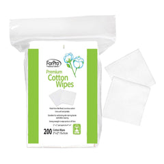 ForPro Premium Cotton Wipes folded to 2x2 for compact, gentle makeup removal