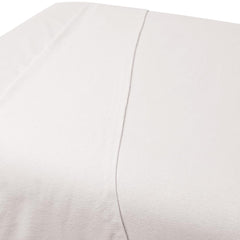 ForPro Premium Flannel Flat Sheet white spa table protection against makeup and lotion stains