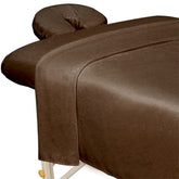 ForPro Premium Microfiber flat sheet in chocolate offers ultra-light warmth and easy care.