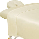 ForPro Premium Microfiber massage flat sheet drapes smoothly for professional comfort.