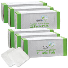 ForPro Premium Pure & Simple XL Facial Pads pack closeup, triple-layer softness for gentle makeup removal.
