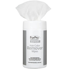 ForPro Professional Collection Expert Hair Color Remover Wipes packaging shows quick, mess-free cleansing convenience.