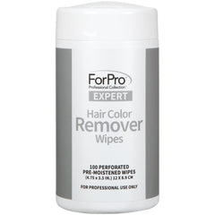 ForPro Professional Collection Expert Hair Color Remover Wipes texture closeup demonstrates gentle, non-irritating cleanup after dye.