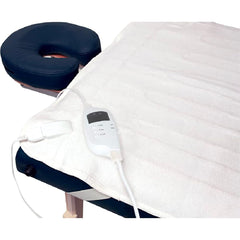 ForPro Professional Collection fleece table warmer elastic corner straps maintain secure fit throughout treatments.