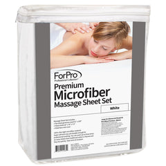 ForPro Professional Collection face rest cover white enhances client comfort and protects table surfaces.