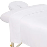 ForPro Professional Collection premium massage flat sheet white offers soft comfort and easy maintenance.