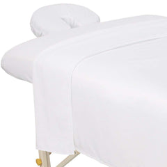 ForPro Professional Collection premium massage flat sheet white offers soft comfort and easy maintenance.