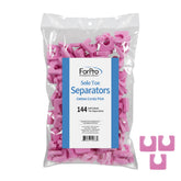 ForPro Professional Collection sole toe separators in cotton candy pink packaging for clean, single-use pedicures.