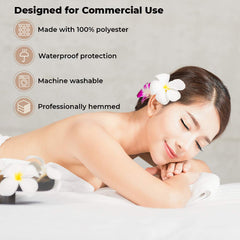 ForPro machine-washable massage sheet simplifies cleaning between clients.