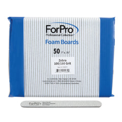 ForPro Zebra foam board with coarse 100-grit side for fast nail shaping.