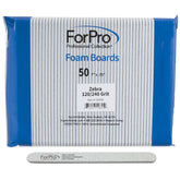 ForPro Zebra foam board coarse 120 grit side for fast nail shaping and smoothing.
