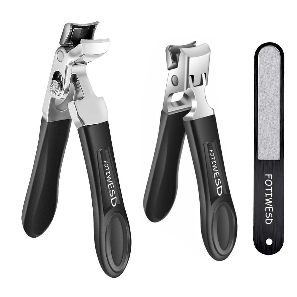 Fotiwesd wide jaw fingernail clippers for seniors with thick nails for easy trimming