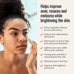 Foundation Skincare Azelaic Acid 14% Cream application-dispense emphasizes easy use for consistent skincare routines.