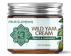 Four Elements 4E Wild Yam Cream tube for daily hormonal balance support.