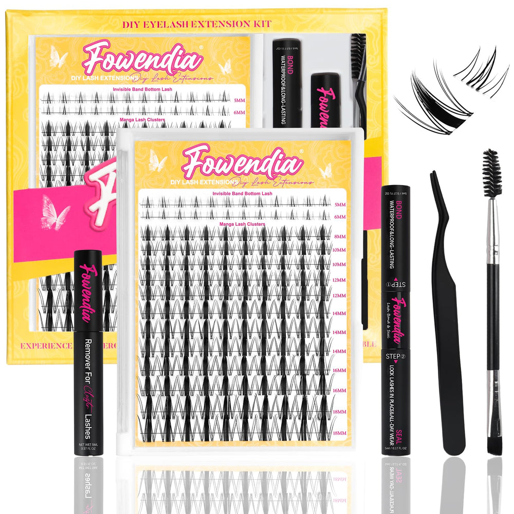 Fowendia premium born soft lashes close-up showing lightweight comfort and natural look for all-day wear.