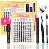 Fowendia premium born soft lashes close-up showing lightweight comfort and natural look for all-day wear.