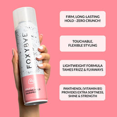 FoxyBae hair spray applied to damp hair to boost curls