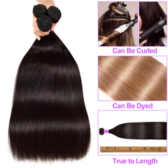 fphko straight hair 4x4 lace closure focus demonstrates natural hairline blend.