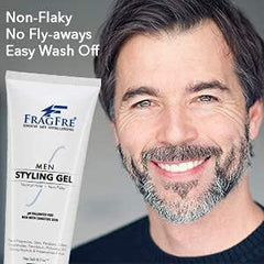 Fragfre pH-balanced men gel bottle in use demonstrates comfortable everyday hold.