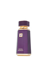 Fragrance World Cocoa Morado top notes visual hints spicy-woody opening.