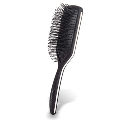 FRAMAR Black Paddle Hair Brush closeup of flexible bristles for gentle detangling
