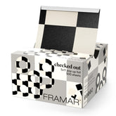 FRAMAR Checked Out Hair Foil packaging shows durable embossed foil for smooth color application.