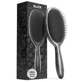 FRAMAR Glitter Hair Brush Detangler packaging highlights glam detangling for smooth, frizz-controlled hair.