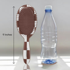 Framar hair brush glides through hair for a smooth, shiny finish.