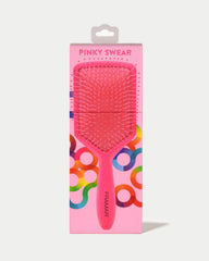 FRAMAR paddle-brush-scalp-massage pink bristles stimulate scalp for a refreshing feel.