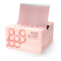 FRAMAR Rosé hair foils pop up sheet for fast salon color application.