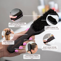 FRAMAR Slick Back Brush in-use on hair glide and manageability