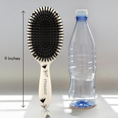 FRAMAR soft boar-bristle brush lifts roots for added volume and fuller hairstyles