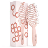 FRAMAR vented pink hair brush front view shows fast drying potential for styled looks