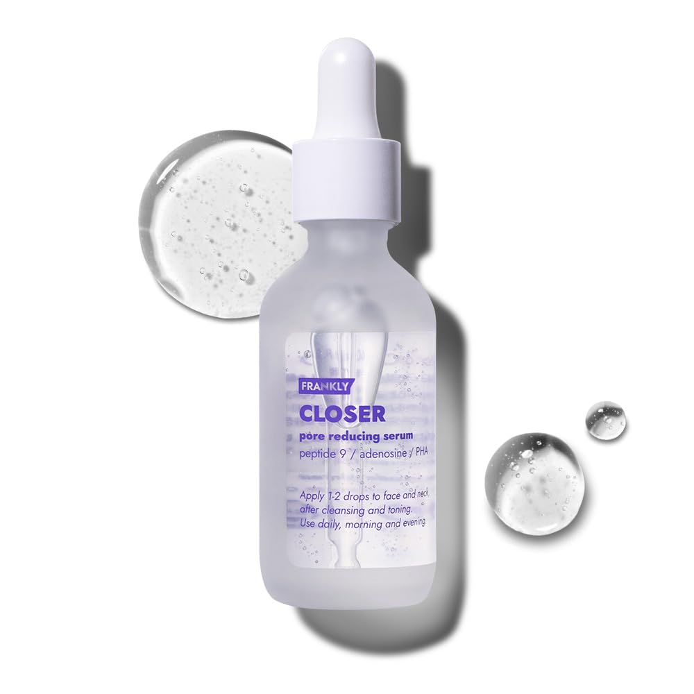 FRANKLY Closer Serum Jumbo bottle front promotes easy daily hydration and glow.