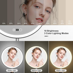 FRANO three-color dimmable lighting adapts to day-to-night makeup routines.