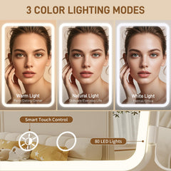 FRANO vanity mirror-smart-touch hall-sensor enables effortless on/off with opening.