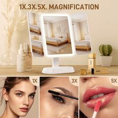 FRANO vanity mirror three-color-modes lets you tailor lighting for makeup sessions.