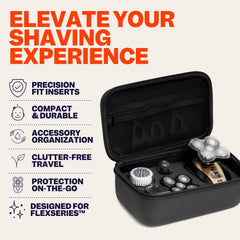 Freebird FlexSeries Travel Case interior foam inserts organize shaver gear neatly on trips