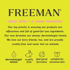 Freeman Exotic Blends Dutch Cacao Cream Mask tube side view showing easy 15 minute treatment