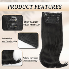 FREEMEIGE secure clip-system shows easy wear and reliable hold for daily styling.