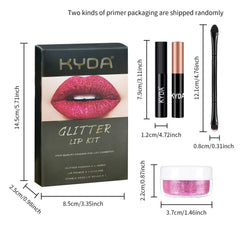 FREEORR dual-head applicator enables precise, mess-free glitter application.